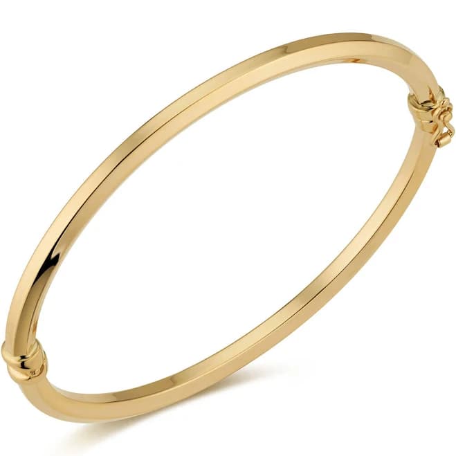 14K Gold Knife Edge Bangle Bracelet