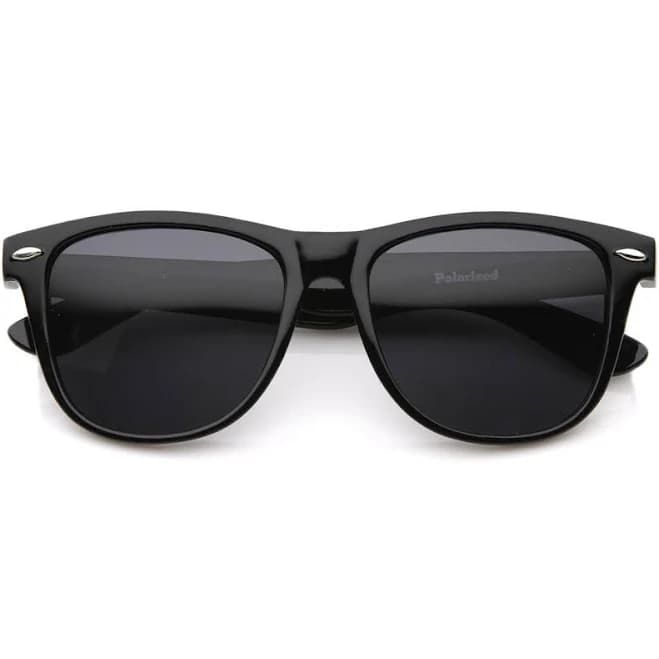 Adult sunglass.la Sunglassla Unisex Large Oversize Classic Dark Tinted Lens Horn Rimmed Sunglasses