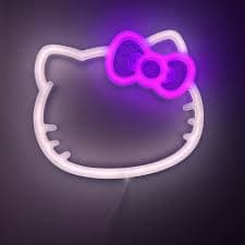 Sanrio hello kitty neon wall light, super bright and... | Depop