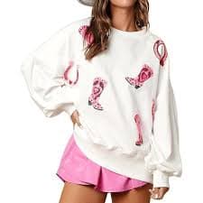 Amazon.com: Luckinbaby Its My Birthday Sequin Pullover for Women Long Sleeve Sparkly Glitter Sweatshirts Oversized Birthday Party Tops(White,Small) : Clothing, Shoes & Jewelry