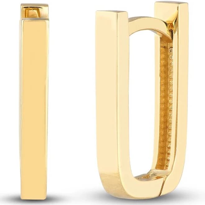 Jared 14K Yellow Gold U-Shaped Huggie Earrings