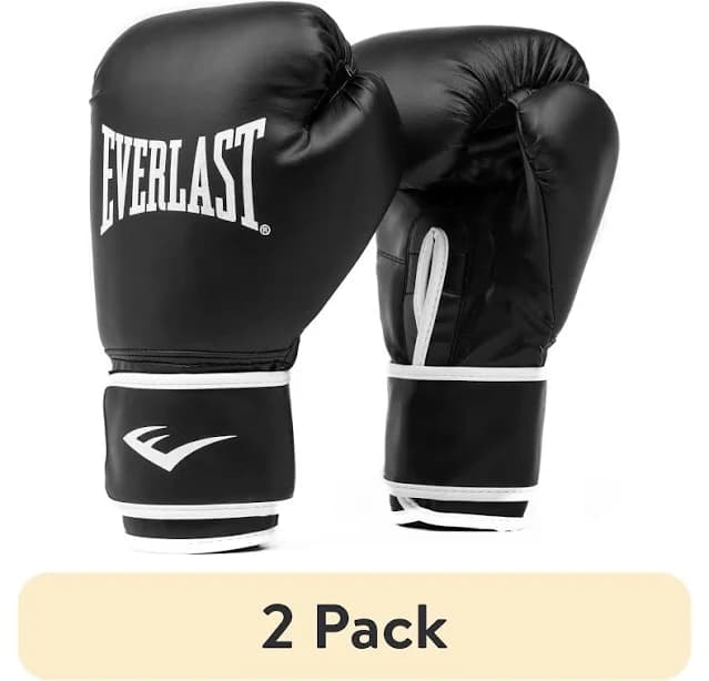(2 pack) Everlast Core 2 Training Boxing Gloves Synthetic Leather, S/m, Black, Size: One size