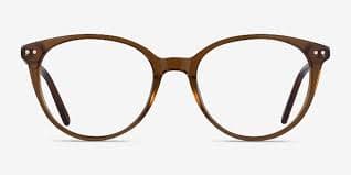 Leonia Round Clear Brown Full Rim Eyeglasses | Eyebuydirect