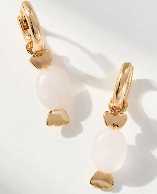 Anthropologie Festive Icon Huggie Earrings