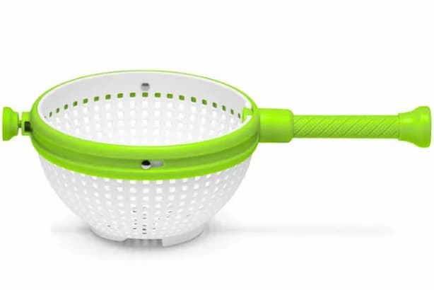 16" Green and White Spina Spin and Strain Colander