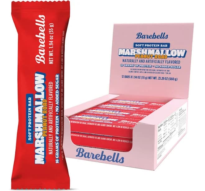 Barebells Soft Protein Bar - Marshmallow Peanut Road (12 Bars)