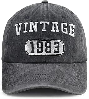 Vintage 1980 1981 1982 1983 1984 1985 1986 1987 1988 1989 Hat for Men Women, Funny Adjustable Cotton Birthday Baseball Cap