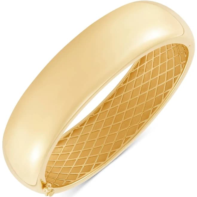 Macy's 18k Gold-Plated Sterling Silver Tube Hinge Bangle Bracelet