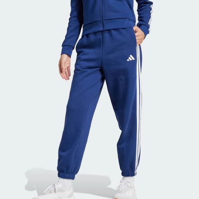 Women's adidas Essentials 3-Stripes Fleece Loose-Fit Pants
