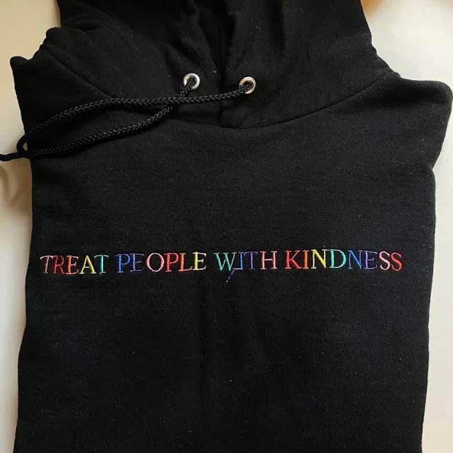 Champion TPWK Black Hoodie Rainbow Letters - Men | Color: Black | Size: M