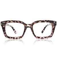 Amazon.com: JiSoo Oversized Reading Glasses for Women 2.75, Stylish Designer Readers Large Frame with Spring Hinge, 2.75 Leopard Brown : Health & Household