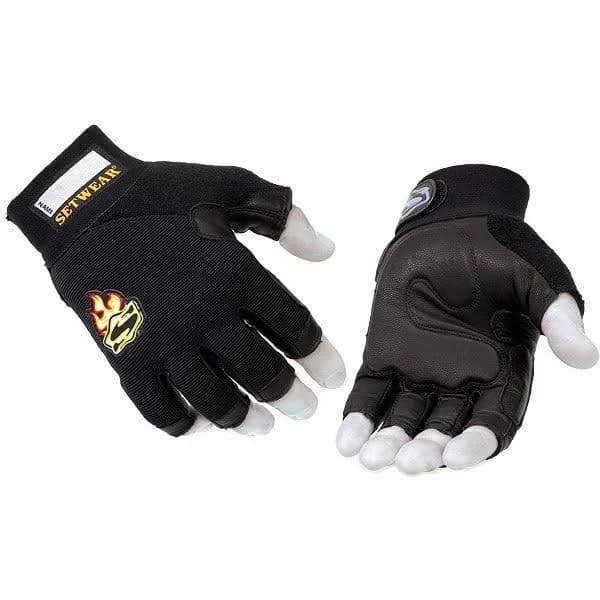 Setwear Leather Fingerless Gloves