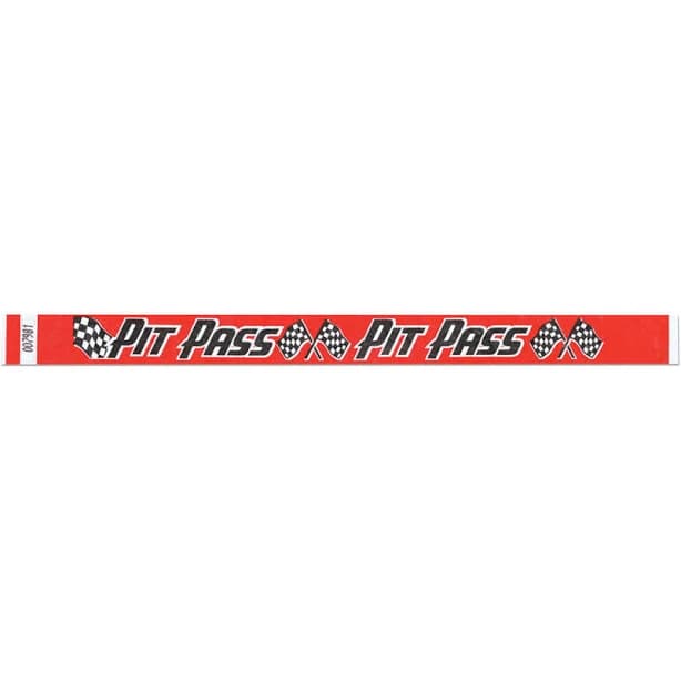 Tyvek Pit Pass Wristbands 3/4" Tytan-Band Expressions NTX16 (500/Pack) Red