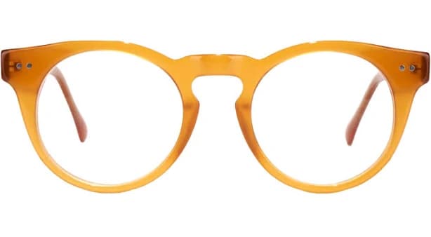 Lakoh Nur Eyeglasses, Black Round Acetate Frame Glasses, Brown