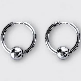 Minimalist Heavy-Duty Steel Hoop Earrings