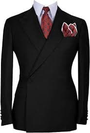 Apornipal Men's One Button Suit Jacket Slim Fit Notch Lapel Tuxedo for Business Wedding Party Only a Blazer (Black,36R) at Amazon Men's Clothing store