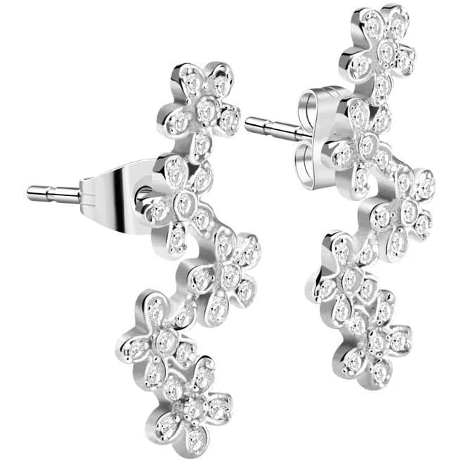 Ear Studs, Surgical Steel with Flower Design and