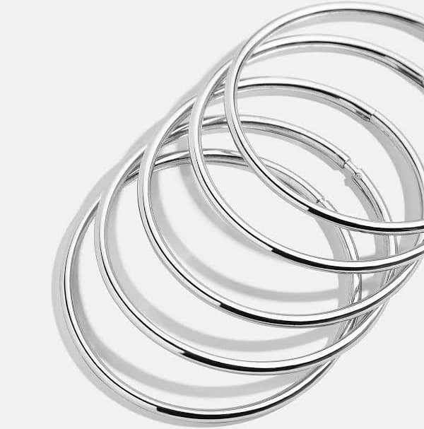 BaubleBar Alexia Metallic Hinged Bangle Bracelet Set