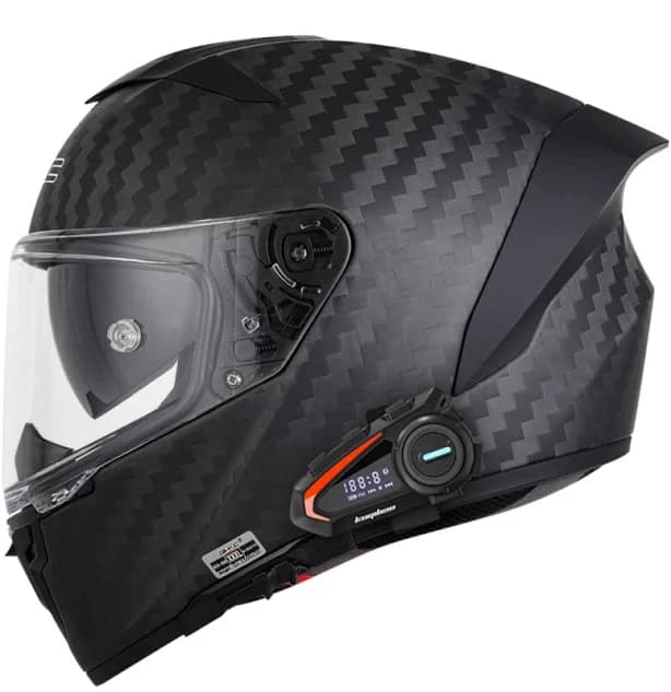 K3 Carbon Fiber Helmet with Bluetooth Headset