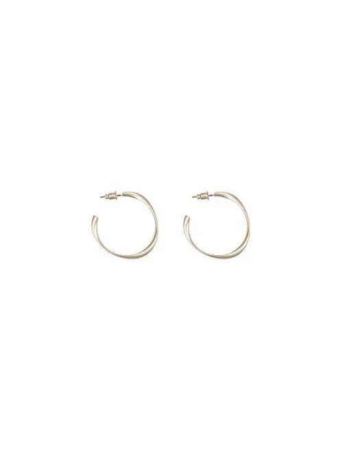 Bearfruit Jewelry Leslie Small Sculpted Oval Hoop Earrings Dainty Trendy
