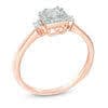 1/4 CT. T.W. Princess-Cut Diamond Frame Promise Ring in 10K Rose Gold | Zales
