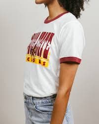 Iowa State 70s White & Cardinal Unisex Ringer | CHARLIE HUSTLE
