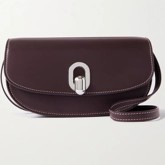 Savette Women's Tondo Crescent Calf Leather Crossbody Bag
