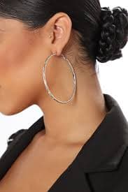 Go Getter Hoop Earrings - Silver | Fashion Nova