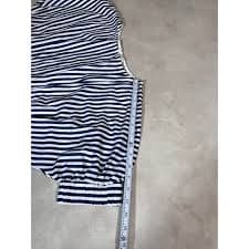 Spick and Span Stripe Blue White Blouse Top Japan Made M/L Oversized Lagenlook‎ - www.mundoimayina.org