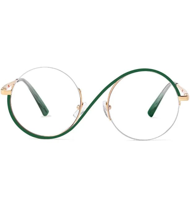 Aoolia Hilary Round Glasses Metal Frame