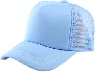 Blank Mesh Adjustable Snapback Cotton 6-Panel Trucker Hat Cap