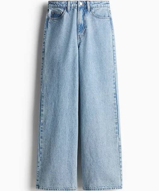 H&M Ladies Ava Ultra High Rise Wide Leg Jeans
