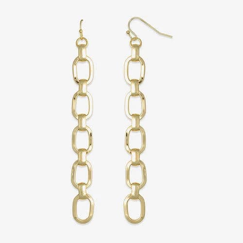 Bold Elements Women's Stainless Steel Chain Link Earrings