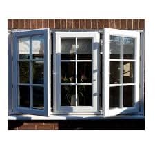 High Quality Simple Grill Design Swing White Vinyl Windows
