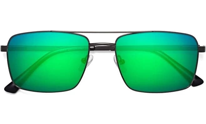 Beckum Classic Rectangle Metal Sunglasses