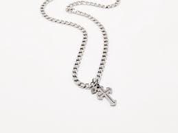 Personalized Stainless Steel Cross Necklace | Men Women Silver Gold Stylish and Durable Chain | Perfect Religious Gift | Initial ID Jewelry - Etsy
