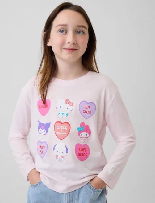 Gap Girls Oversized Hello Kitty Graphic T-Shirt