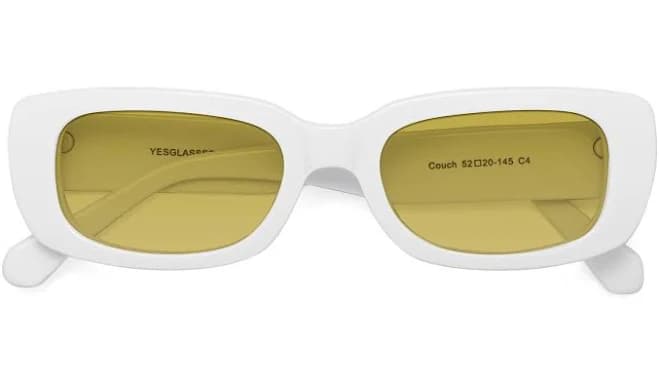couch Hipster Rectangle Tinted Sunglasses