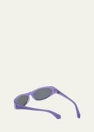 Off-White Men's Napoli Acetate Wrap Sunglasses - Bergdorf Goodman