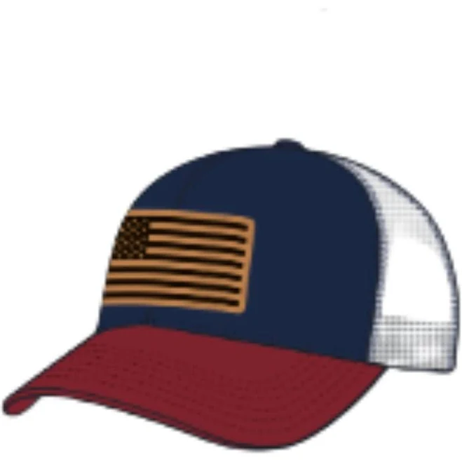 USA Flag Patch Adjustable Mesh Back Baseball Cap
