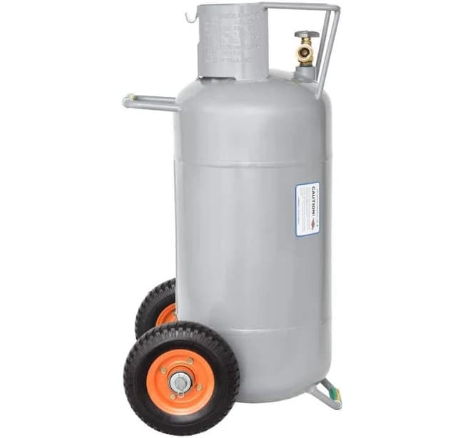 Flame King 40lb Horizontal & Vertical Propane Cylinder with OPD & Wheels|ysn40hog