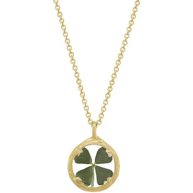 18K Gold Vermeil Four Leaf Clover Necklace