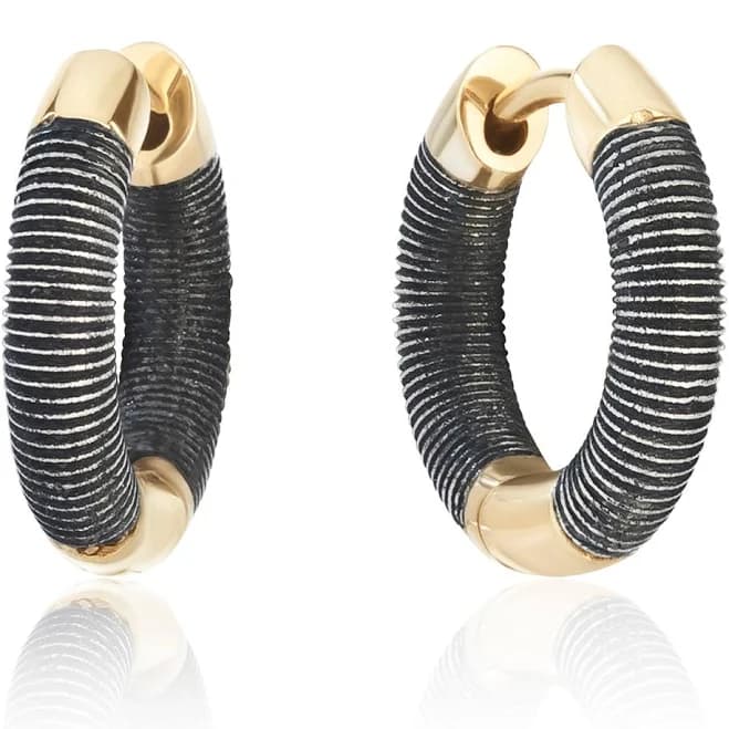 Moritz Glik Men's Textured Hoop Earrings