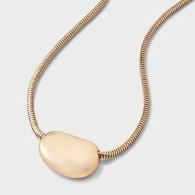 A New Day Oval Dome Pendant Necklace