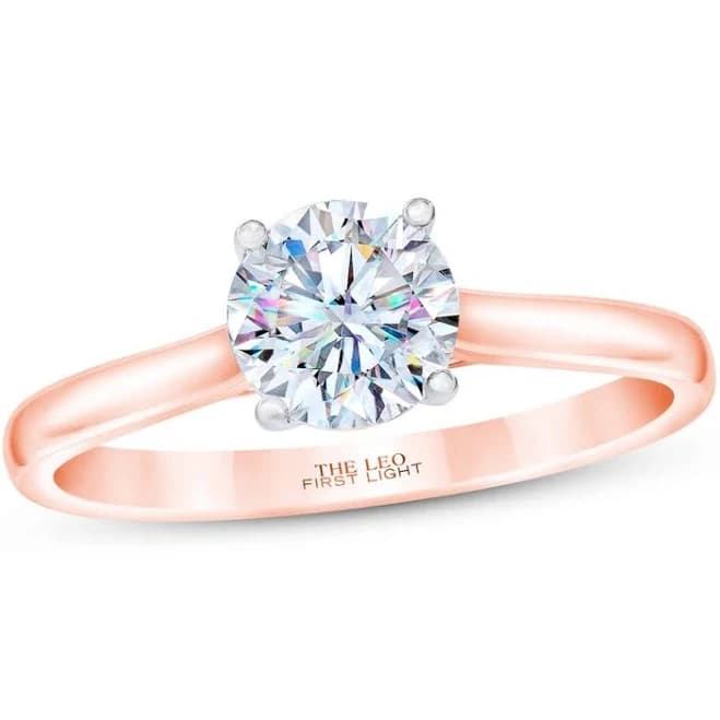 1 ct tw Round-Cut Diamond Solitaire Engagement Ring in 14K Rose Gold