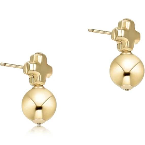 E Newton Signature Cross Stud Earrings