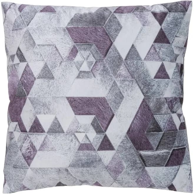 Capri Collection Patterned Faux Cowhide Printed Throw Pillow
