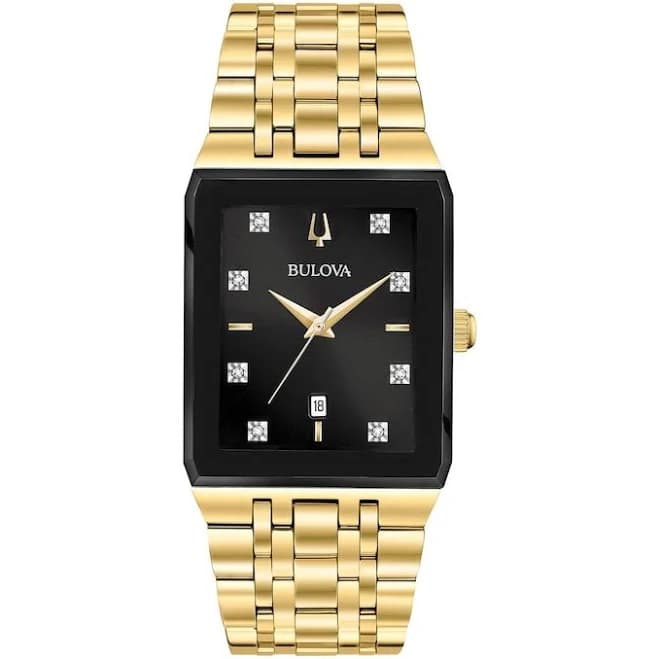 Bulova Men's Futuro Stainless Steel Diamond Accent Watch