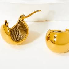 Spatial Stereoscopic Globe Hoops | Waterproof, Tarnish-Free Jewellery | Deema & Co