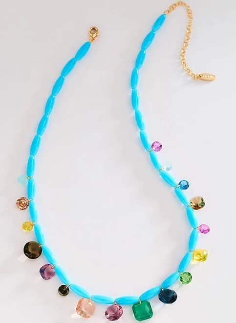 Anthropologie Multi-Stone Beaded Necklace